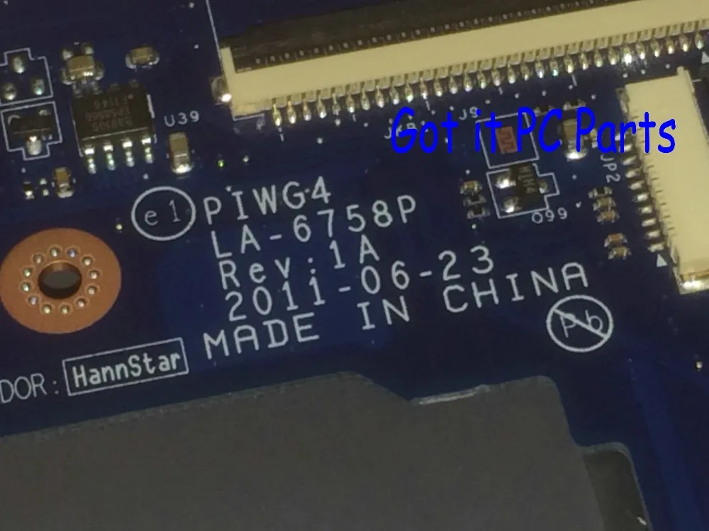 HOT IN RUSSIA FREE SHIPPING NEW PIWG4 LA 6758P REV 1A MAINBOARD NEW MOTHERBOARD