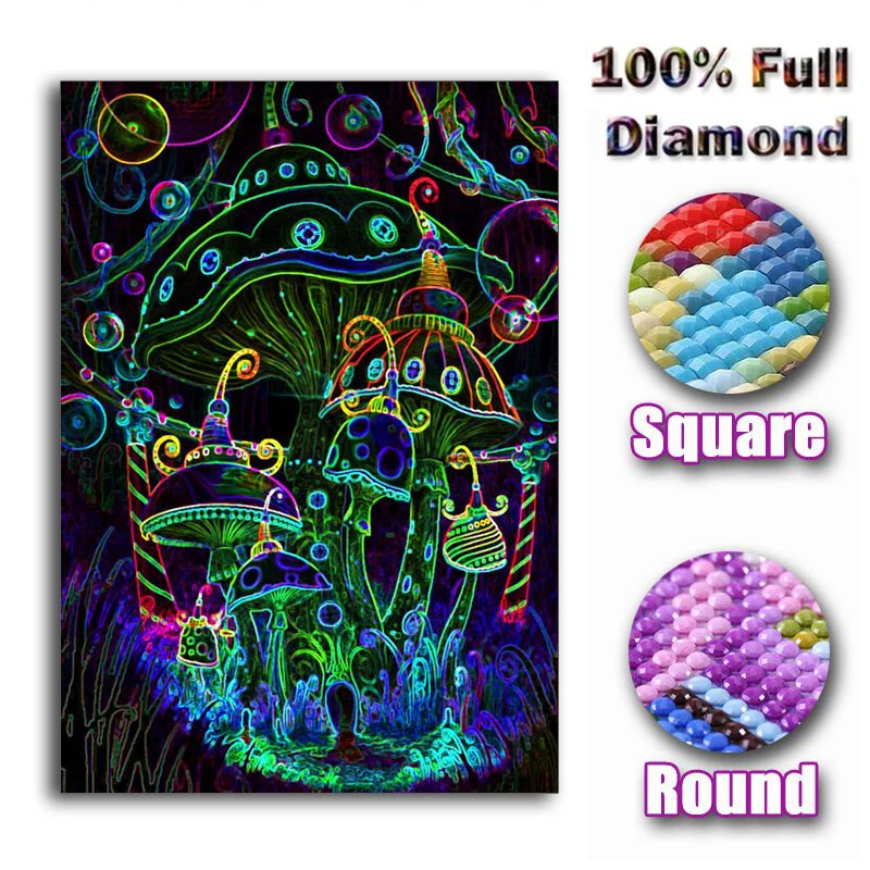 

Diamond Painting Full Square/Round Home Alice Wonderland Mushroom Adventures Cyndi 5D Daimond Painting Rhinestone Cross Stitch