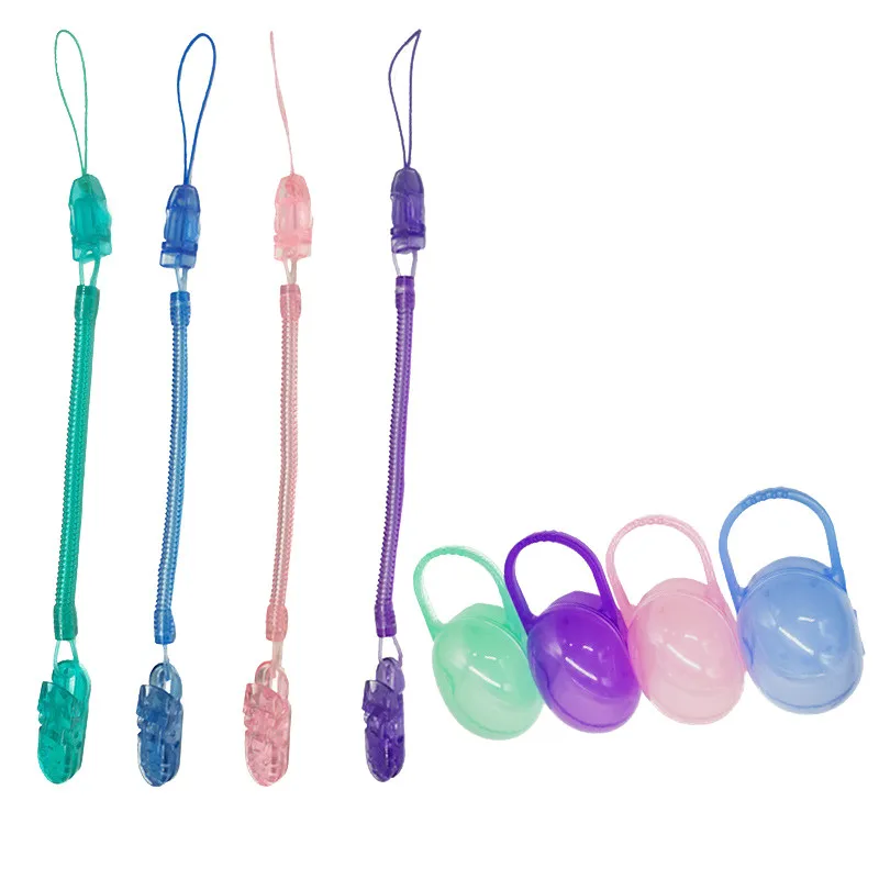 Baby Infant Toddler Spring Dummy Pacifier Soother Nipple Clip Holder Strap