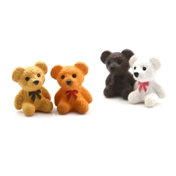 4Pcs Cute Bear Little Bear Dolls DIY Pot Plant Decor Landscape Garden Decor Miniature Craft Home Decor Kids Toys Doll Decor