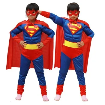girl boys supergirl batman superman kids child halloween superhero mask and cape party costumes super hero cosplay jumpsuit