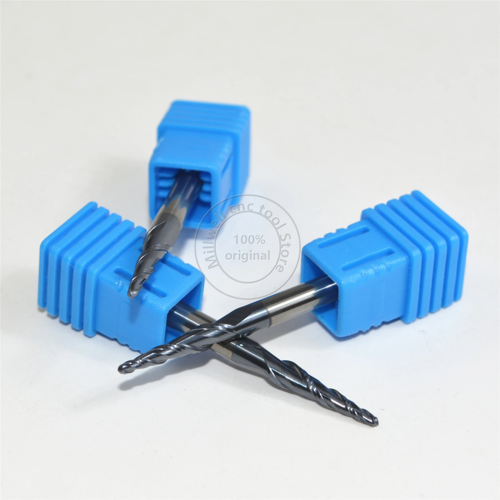 10 шт. R0.75 * D4 15 50L CNC твердосплавные конические конусные фрезы деревообрабатывающий
