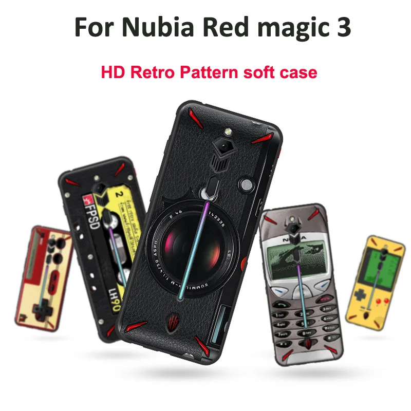 Для Nubia Red magic 3 чехол TPU Мягкий Ретро чехол для камеры чехол для телефона Redmagic3 противоударный защитный чехол Redmagic 3 6,6" чехол s