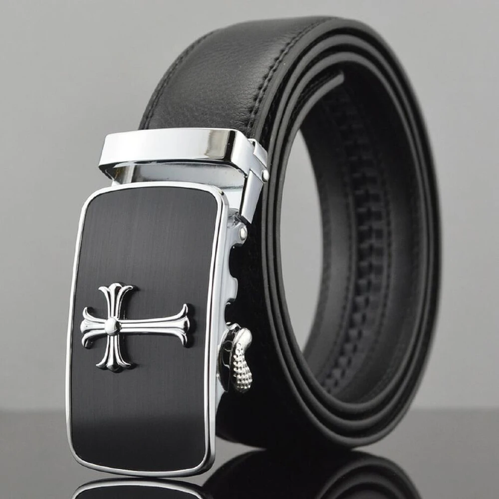 TG 2017 Hot Sale Mixed 27 Style Real Leather Auto Buckle Men Belt High Quality