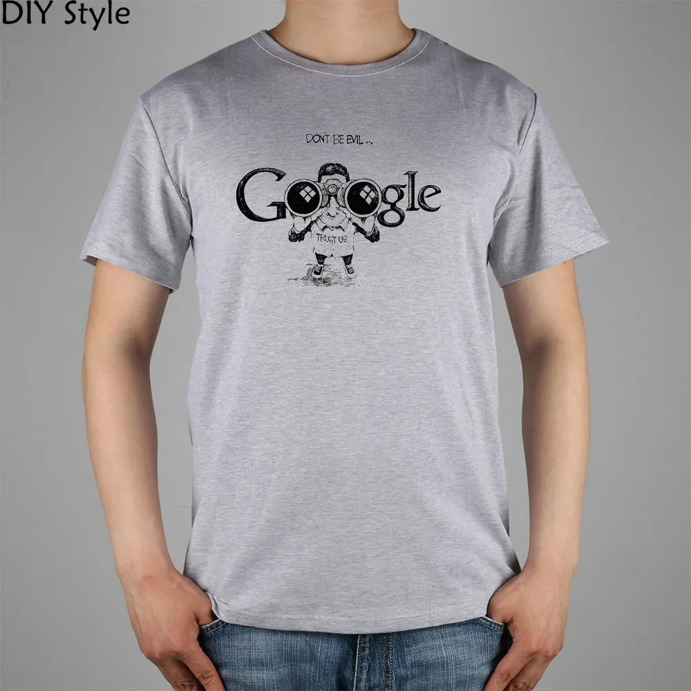 Футболка с надписью Don't BE EVIL peeping GOOGLE топ из хлопка и лайкры 1890 модная брендовая