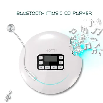 

HOTT Portable Bluetooth CD Player with LED Display/Headphone Jack Anti-Skip Protection Anti-Shock Personal CD Music Disc Player
