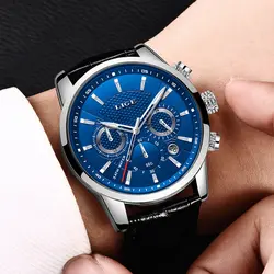 Relojes Hombre 2019 LIGE мужские s часы лучший бренд класса люкс черные кожаные деловые кварцевые часы мужские военные спортивные водонепроницаемые