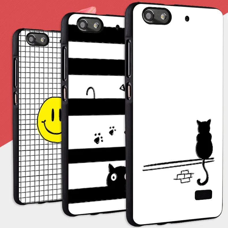 Huawei Honor 4C Case Cover 5.0 дюймов Черный 3D Рельеф для Крышка Силикона Мультфильм ТПУ Honor4C |