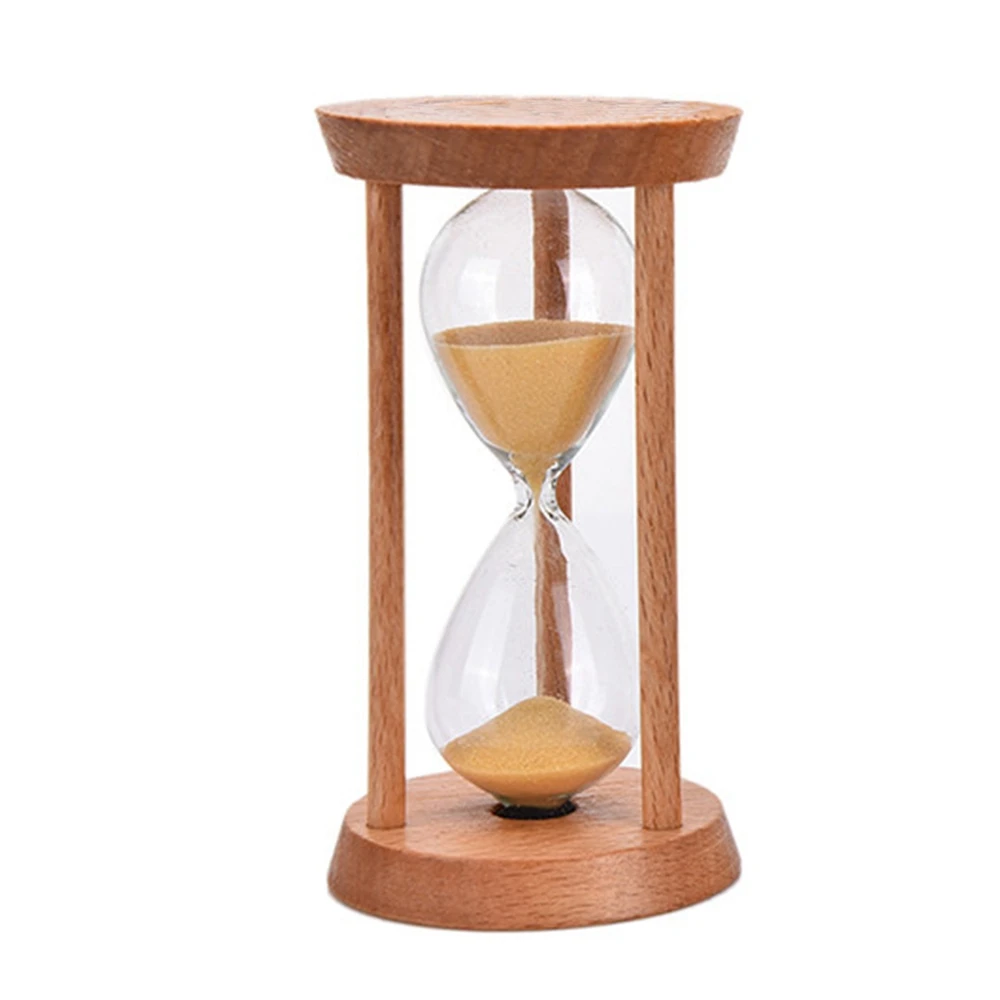 Хрустальные песочные часы с бамбуковым таймером, цветные песочные часы, таймер 5 минут, кухонные часы, домашний декор, подарок