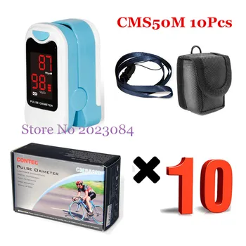 

CONTEC 10Pcs CMS50M LED Fingertip Pulse Oximeter,Blood Oxygen Monitor, Care Health, Pouch