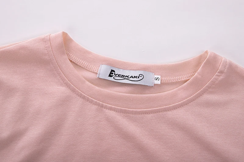 Everkaki Boho Райский Принт футболки Топы женские летние с коротким рукавом розовая хлопковая футболка в богемном стиле Женская летняя новая мода