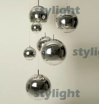 

Modern glass suspension light dinning room living room bar light chandelier Mirror Ball pendant lamp Diameter 20cm