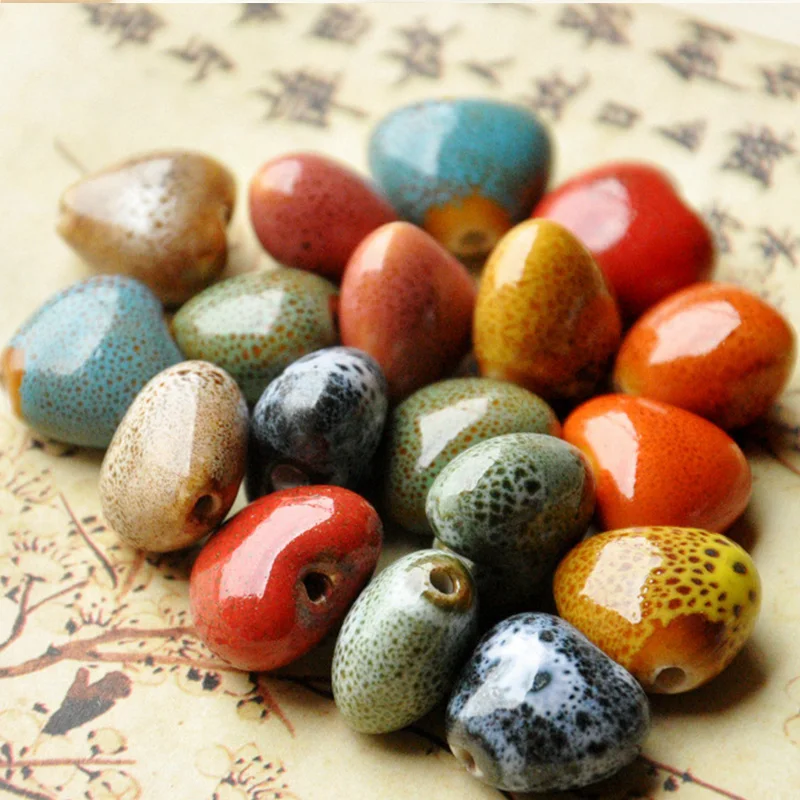 

XINYAO 15mm Heart Ceramic Beads For Women Men Bracelet Material Bead Mixed Color Diy Loose Porcelain Charm Beaded For Jewelry