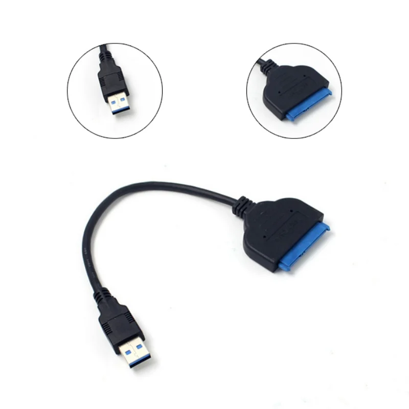 USB 3,0 SATA 3 кабель Sata к USB 3,0 адаптер до 6 Гбит/с Поддержка 2,5 дюймов внешний HDD SSD жесткий диск 22 Pin Sata III кабель