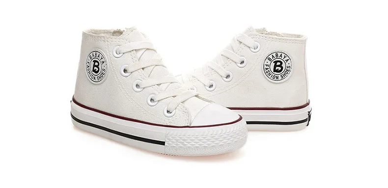 Парусиновая детская обувь спортивные дышащие кроссовки для мальчиков Брендовая детская обувь для девочек Белые Повседневные детские ботинки на плоской подошве 23-37