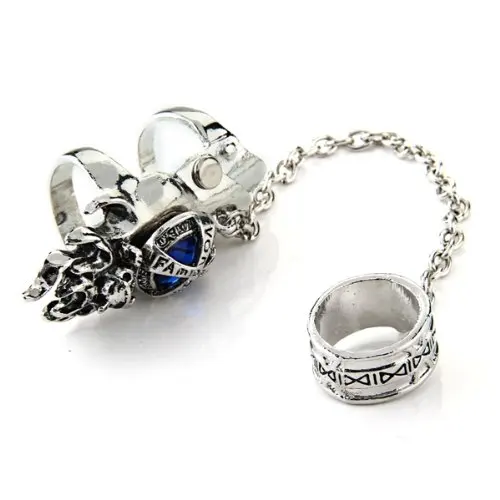 

Rhinestone Metal Armor EMO Punk Finger Ring 0.67-0.75" HOT