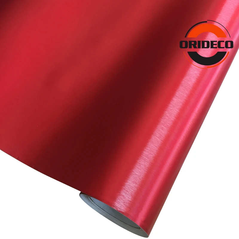 red metallic brushed vinyl wraps 1