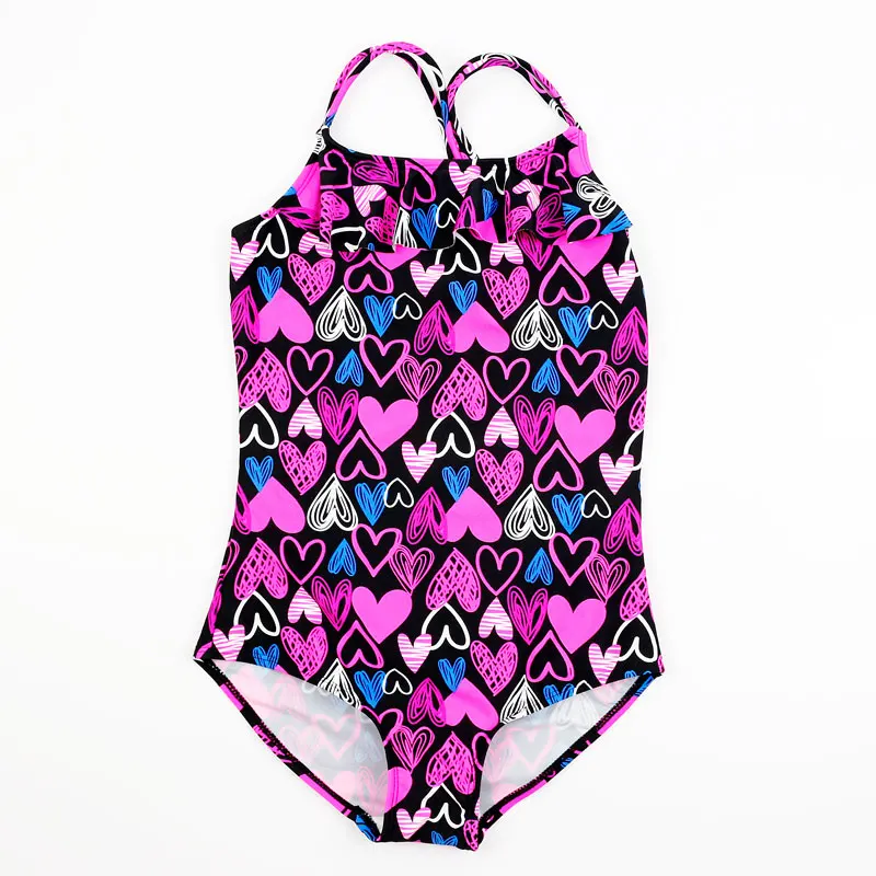 

Girls Lovely Swimsuit One Piece Swiming Suit Girl Swimwear Beachwear Children Bathing Suit Baby Siamese Triangle Princess Bikini