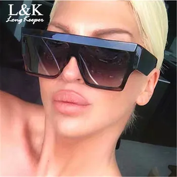 

Oversized Square Sunglasses Women Designer Brand Retro Vintage Big Men Mans Black Sun Glasses Female UV400 Transparent Frame