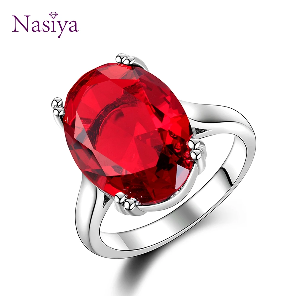Red Ruby Oval Egg Shape Gemstone Sterling 925 Silver Wedding Rings For Women Bridal Fine Jewelry Engagement Bague Accessories Red Ruby Oval Egg Shape Gemstone Sterling 925 Silver Wedding Rings For Women Bridal Fine Jewelry Engagement Bague Accessories