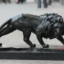 Песня voge gem S1527 7 Классический Чистый Бронза Медь Зло Foo Dog Лев Африка Лев Статуя Искусства Скульптуры