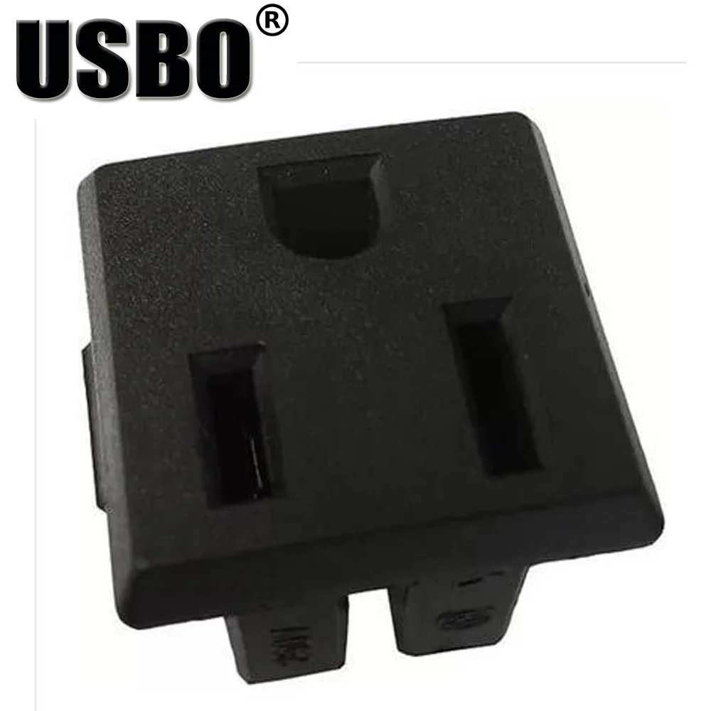 

High quality Black industrial 5-15R outlet American standard 250V 10A 125V 15A universal AC power socket