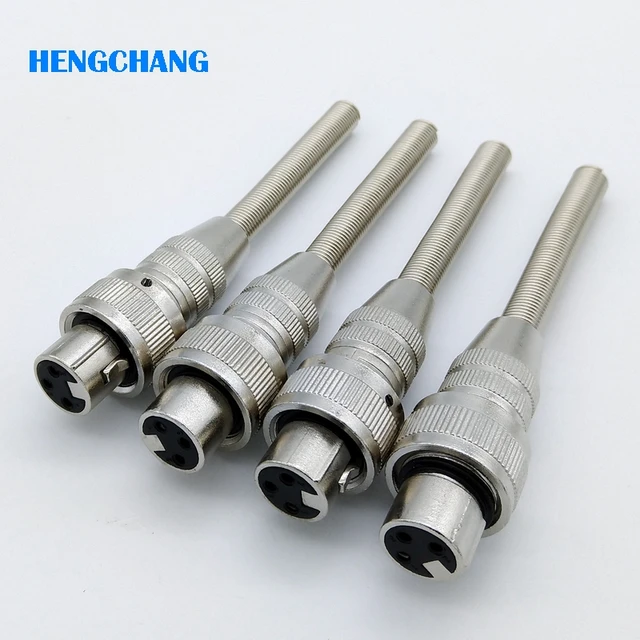 Buy 3pin female XLR connector Screw unlock XLR Microphone connector Spring