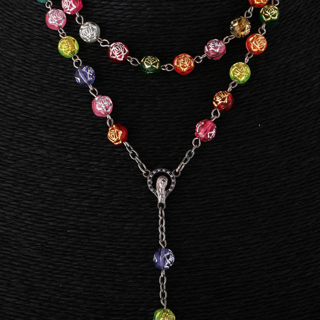 Женское и мужское ожерелье с подвеской в виде цветка розы 6 мм|necklace cross pendant|necklaces