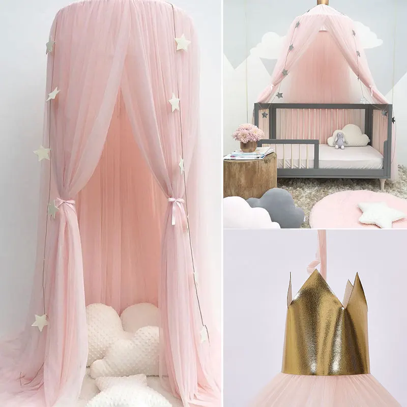 Moustiquaire De Literie D Ete Pour Enfants Lit Rond Romantique Pour Bebes Filles Couverture De Lit Auvent Pour Creche Ca Aliexpress