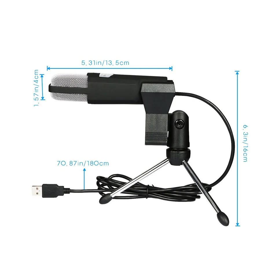 USB конденсаторный микрофон KEXU Студийный с амортизирующим креплением мини для