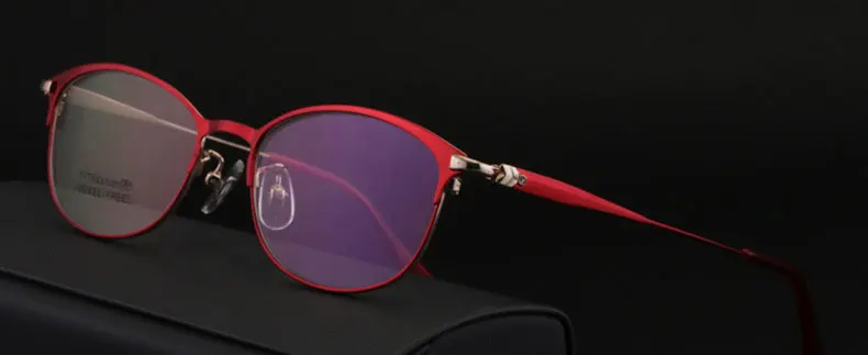 Reven Jate очки Оптические модные рамка из титанового оправа для мужчин очки полная оправа очки с 3 дополнительными цветами 6646