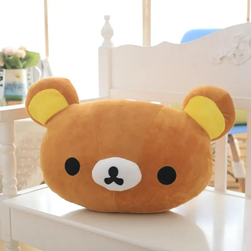 50*30 см Kawaii Большой коричневый японский стиль Rilakkuma плюшевые игрушки плюшевый медведь чучело кукла подарок на день рождения - Цвет: Коричневый