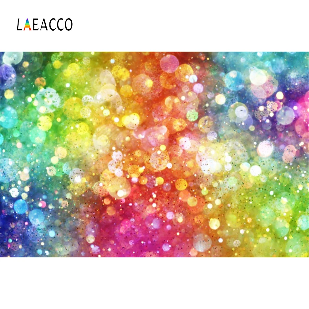 

Laeacco Light Bokeh Glitters Children Baby Room Photography Backgrounds Custom Vinyl Photo Backdrops For Home Video Studio Decor