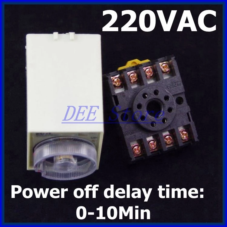 220vac Power Off Delay Time Range 010 Minutes St3pf Timer Delay Relay With Base Pf083a Relays