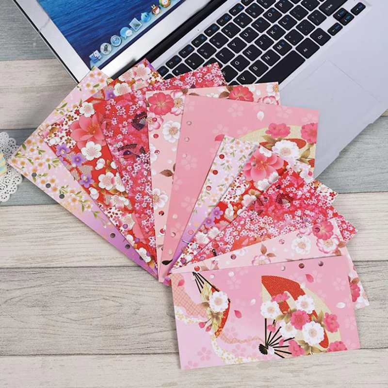 

1 Pcs hot Flower Planner's Inner Pages Spacer Plate Binder Planner Concise Filler Paper 6 Holes Separator Board Page