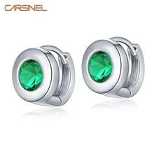 CARSINEL, высокое качество, маленькие серьги-кольца для женщин, кубический циркон, серьги на день рождения, подарок на день Святого Валентина, ювелирные серьги ER0286