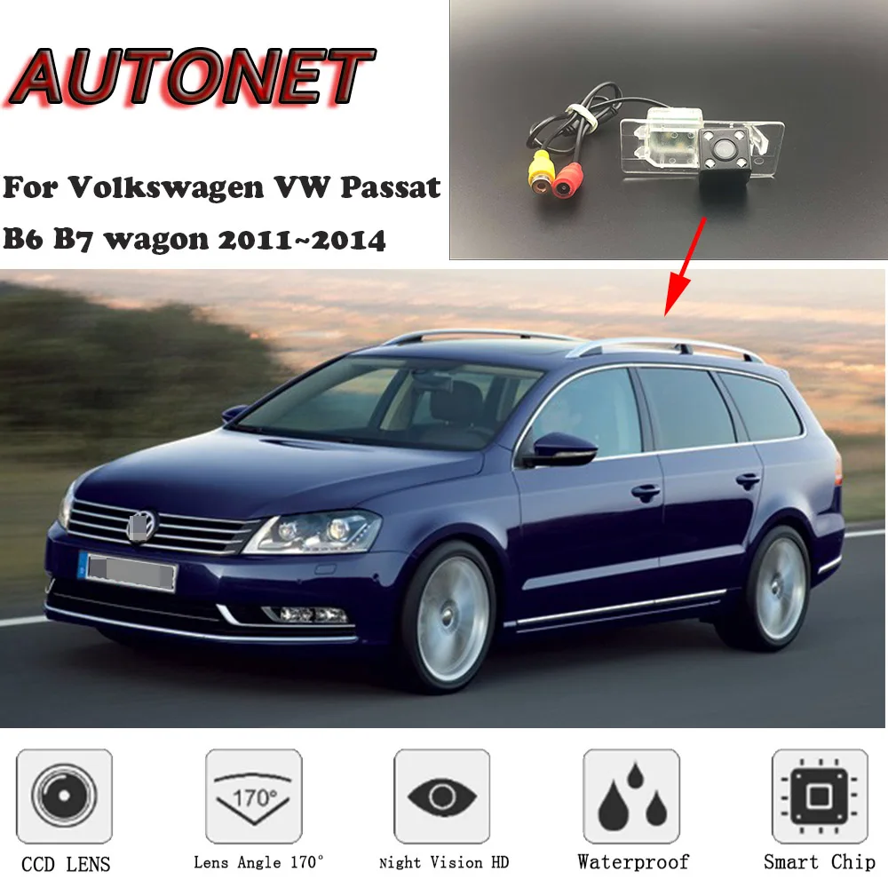 AUTONET резервная камера заднего вида для Volkswagen VW Passat B6 B7 wagon 2011 2012 2013 камера ночного видения номерного знака