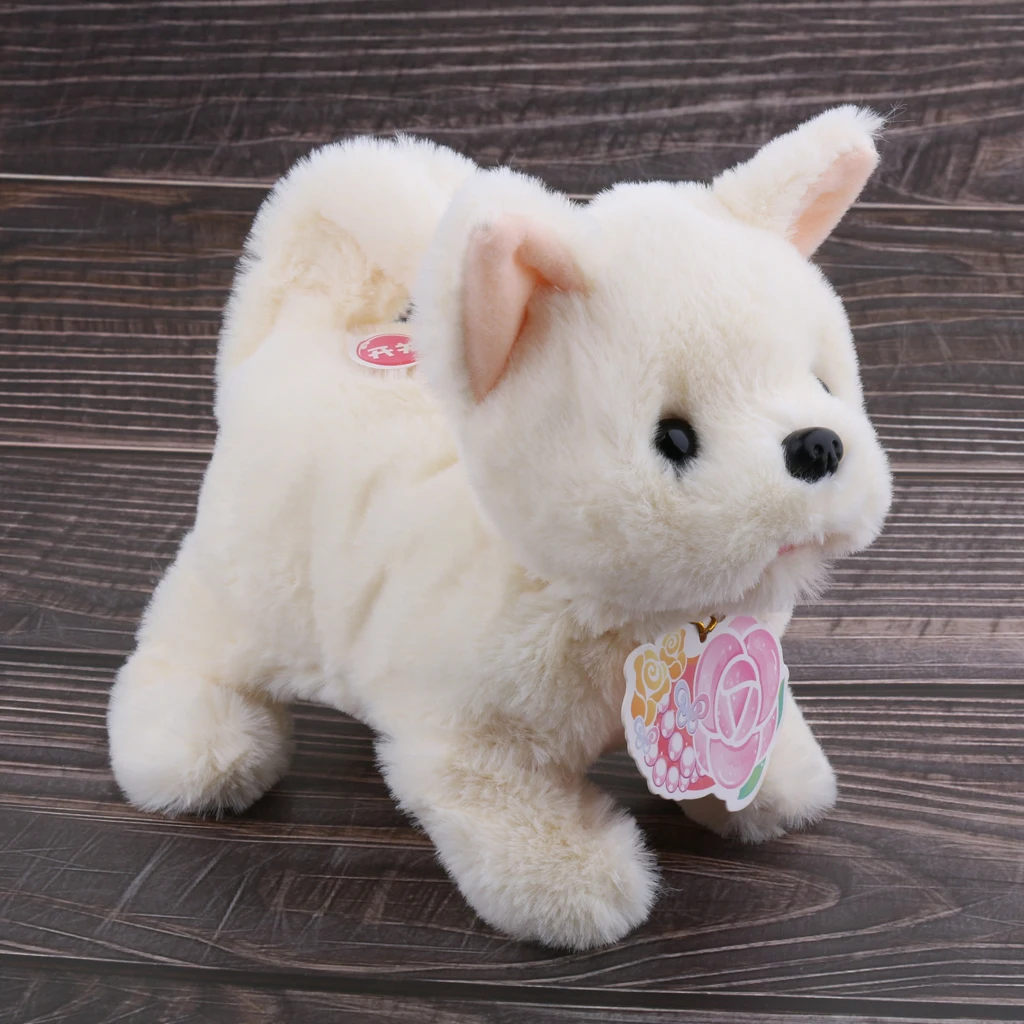 Cuddly Electronic Puppy Interactive Dog Robot Toys Electric Robotic Pets Stand Walk Bark & Wag Tail for Children Gift  Chihuahua