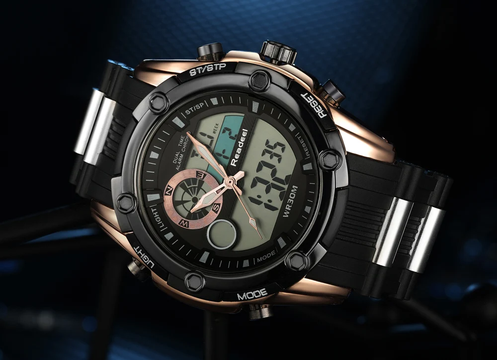 Роскошные Брендовые мужские спортивные часы для мужчин аналоговые силиконовые часы светодиодный кварцевые наручные часы водонепроницаемые военные часы relojes