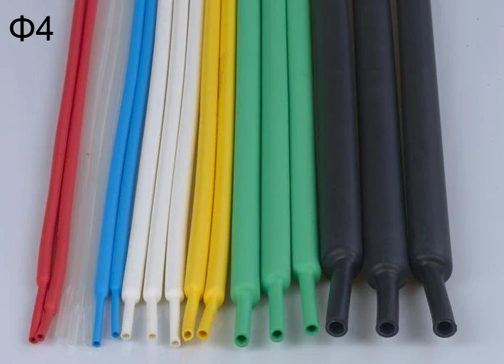 

1M 4mm Dia Red Black Gray White Blue Soft Flexible Cable Sleeve Insulation Heat Silicone Rubber Shrinkable Tubing Shrink Tube