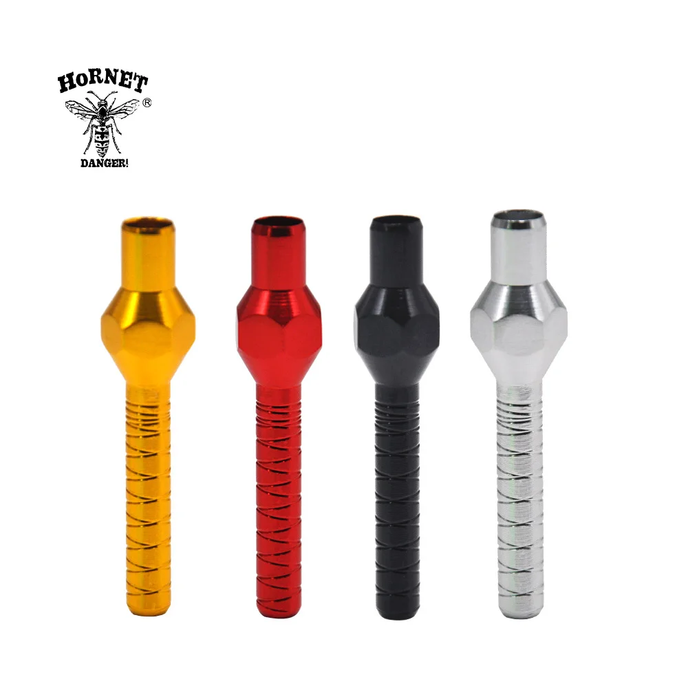 x10 Straight Type Aluminum One Hitter Smoking Herb Pipe 67MM