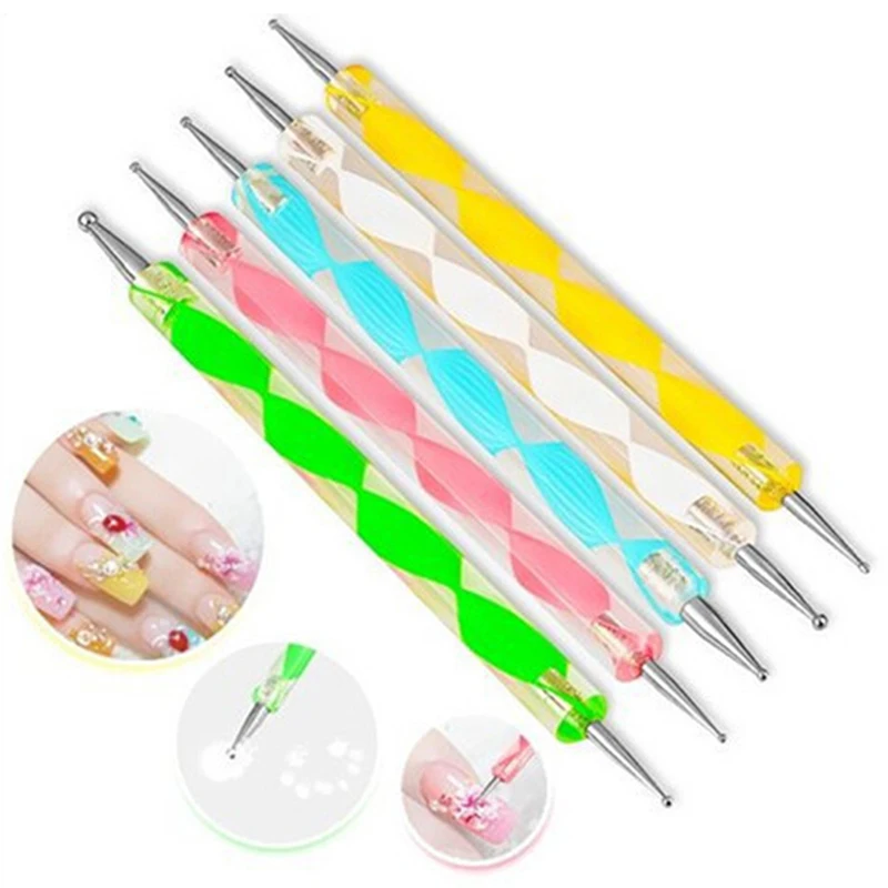 5-PCS-lot-2-way-Marbleizing-Nail-Art-Dotting-Painting-Pen-Manicure-Tools-Nail-Art-Dotting