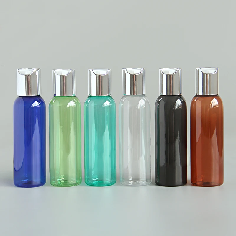 

12/30PCS Empty 60ML Plastic Cosmetics Lotion Bottle With Silver Disc Lid Shampoo PET Containers,Cosmetic Packaging
