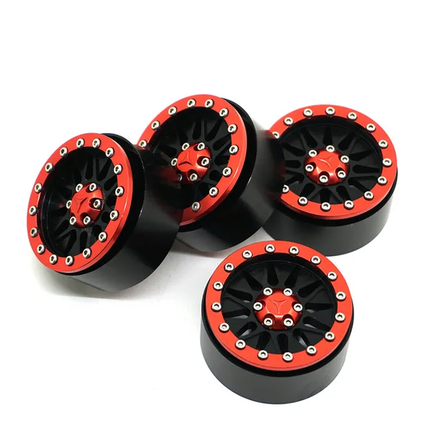 Best Price 4PCS 1.9'' Metal Alloy Wheel Hubs 1.9 Inch Beadlock Wheel Rims for 1/10 RC Crawler SCX10 90022 90027 90046 90047 CC01 TRX4 TF2
