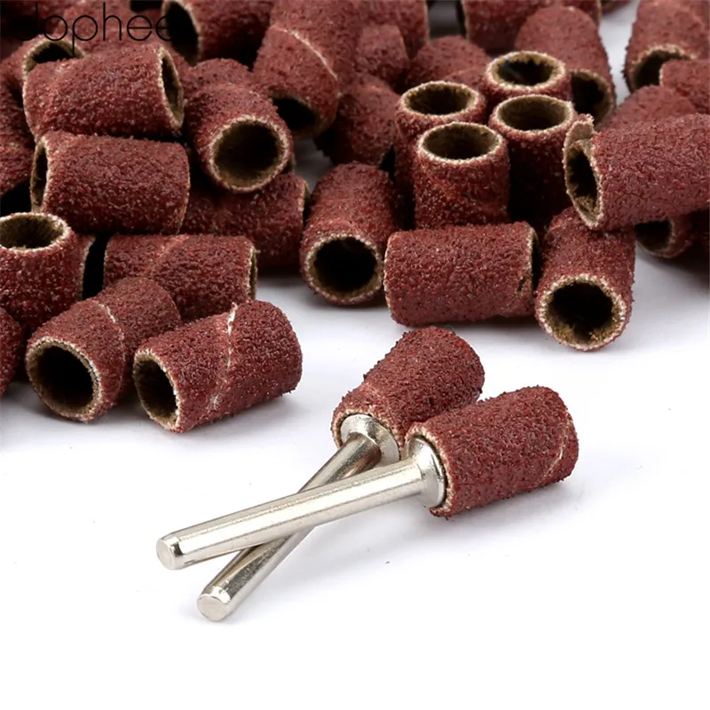 Dophee 100 шт. 1/4 дюйма зернистость 80 # шлифовальные ленты W 10 оправка 1/8 роторный