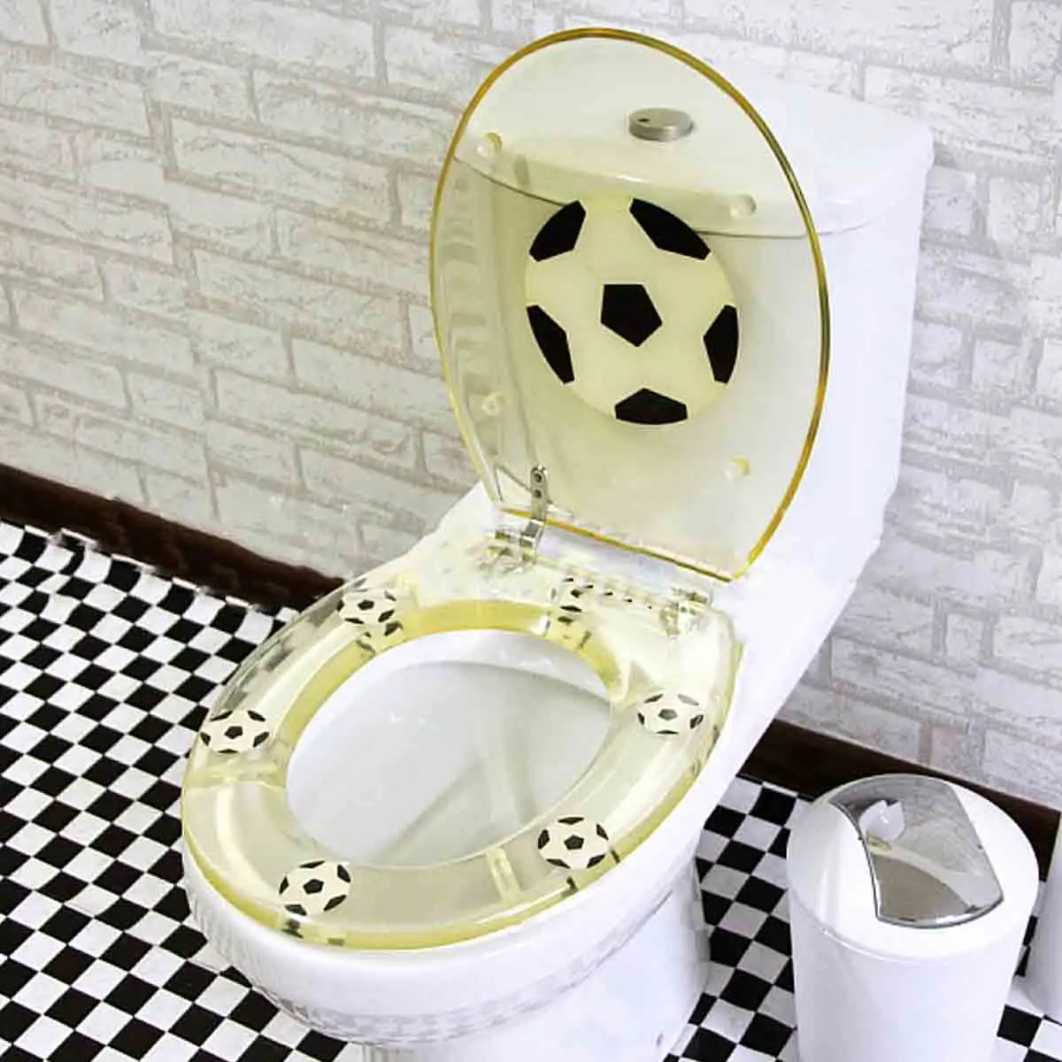 Футбол ДВП средней плотности сиденье для унитаза МДФ крышка медленно падение ванная комната туалет крышка сиденье для унитаза Замена