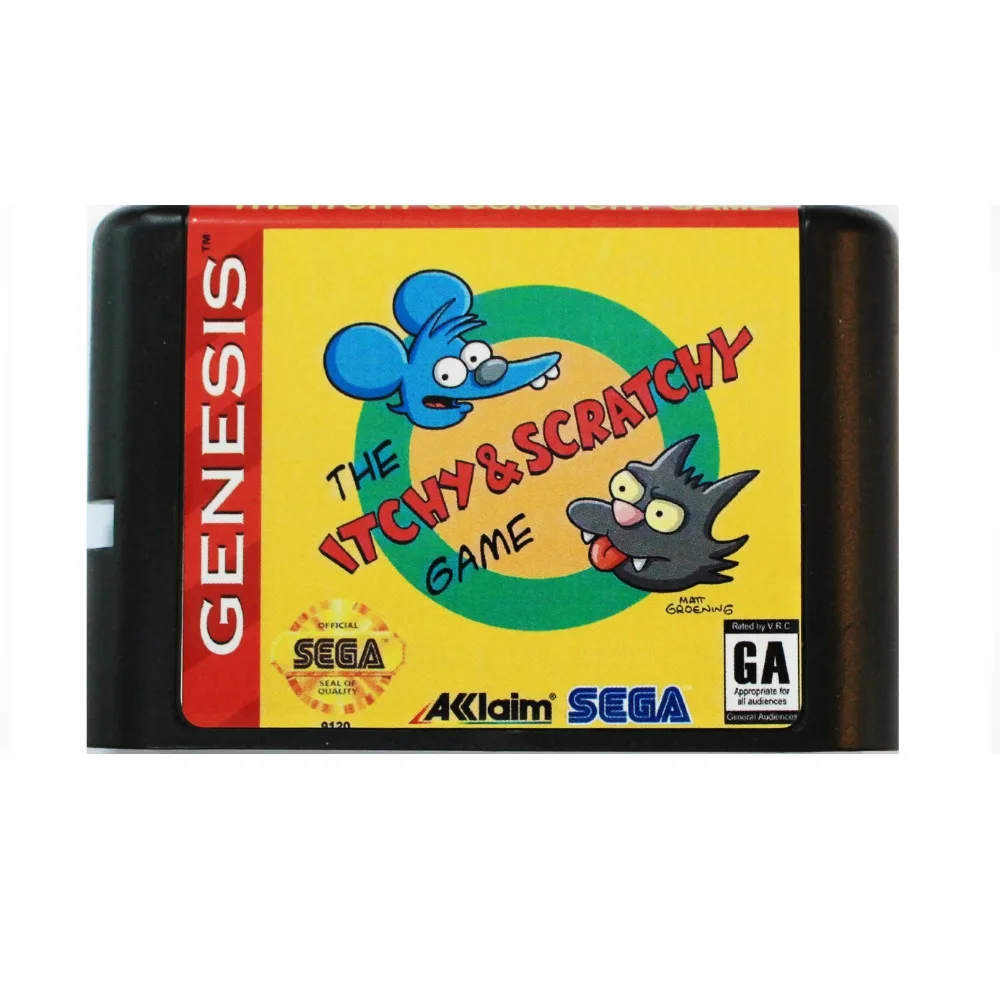 

Itchy & Scratchy Game 16 bit MD Game Card For Sega Mega Drive For SEGA Genesis