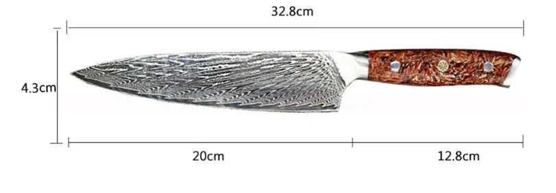 Jaswehome кухонные ножи дамасский нож поварской инструмент из нержавеющей стали Профессиональный поварской нож