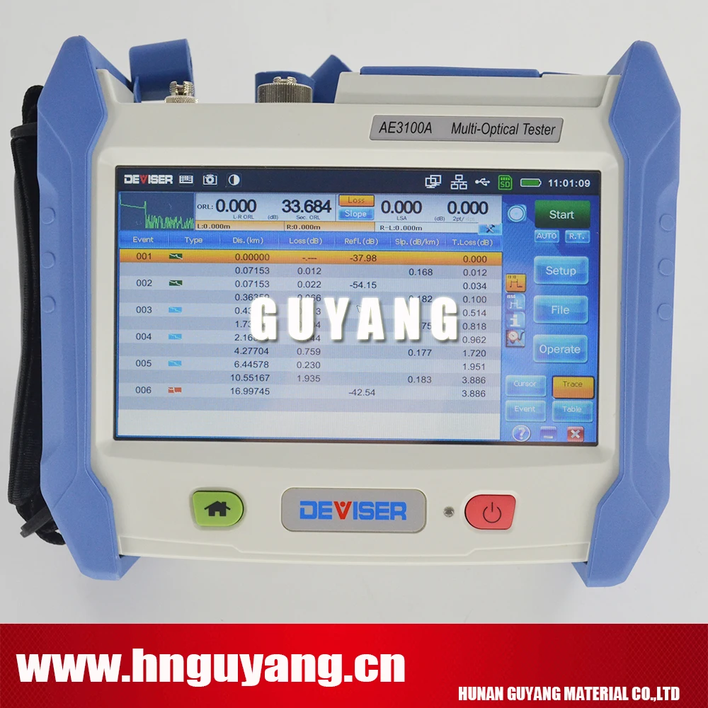 

Deviser AE3100C SM OTDR 1310/1550nm 34/32db,support VFL,power meter,light source,fiberpass