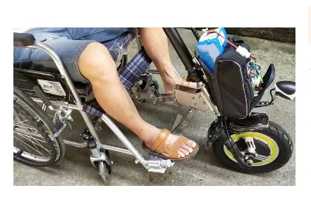 Best 36V 48V 350W Electric Handcycle Folding Wheelchair Attachment Hand Cycle Bike WheelChair Conversion Kits 9